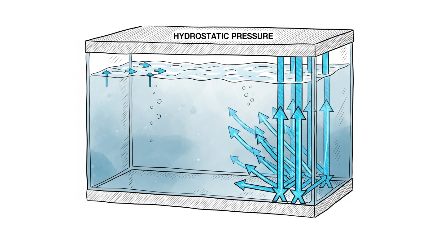 Aquarium water pressure diagram