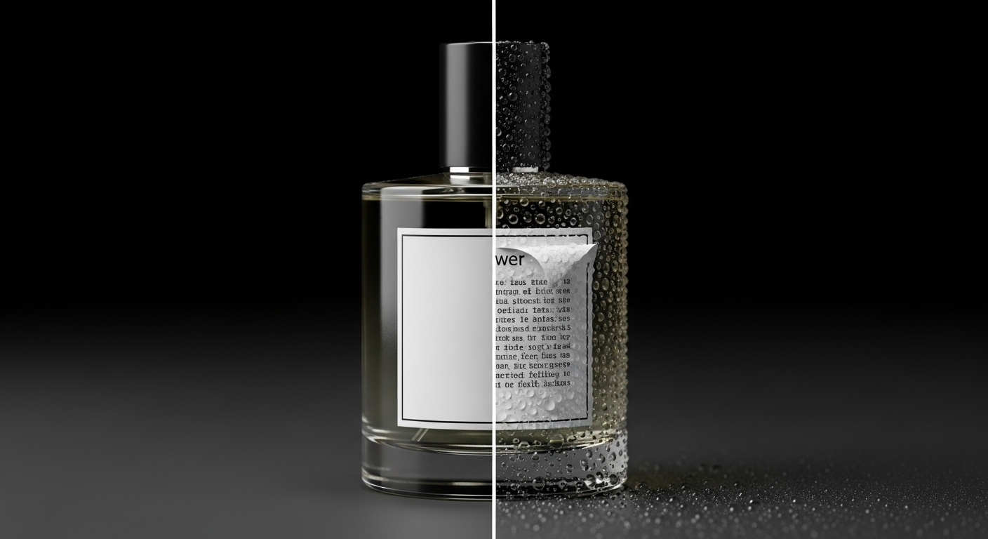 Perfume bottle condensation damage